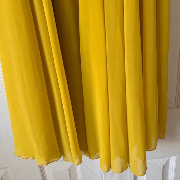 Marigold Yellow Maxi Skirt High Waist Sheer - Picture 4 of 10